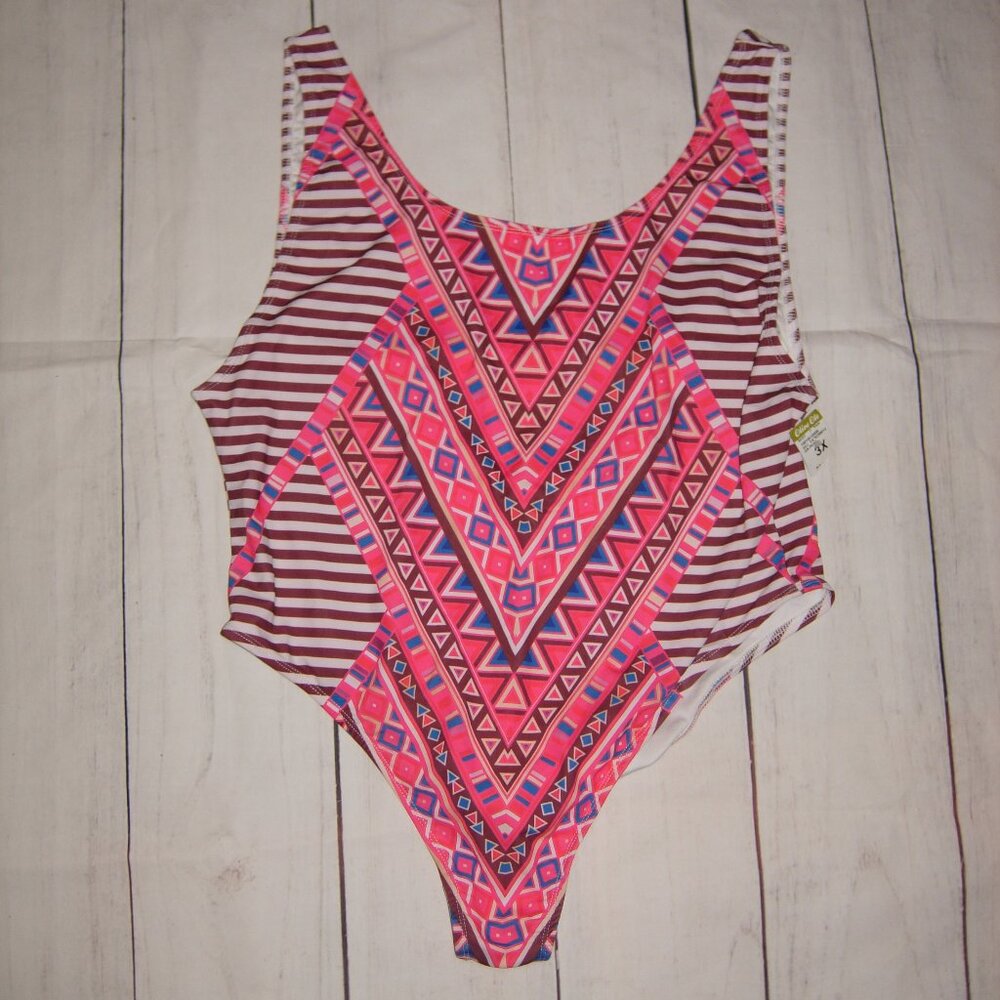 K Glam High Cut Swimsuit 3X